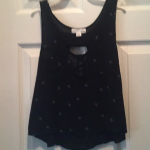 Garage/blue sheer crop top